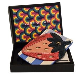 Kurt Geiger NIB Strawberry Card Holder for phone back